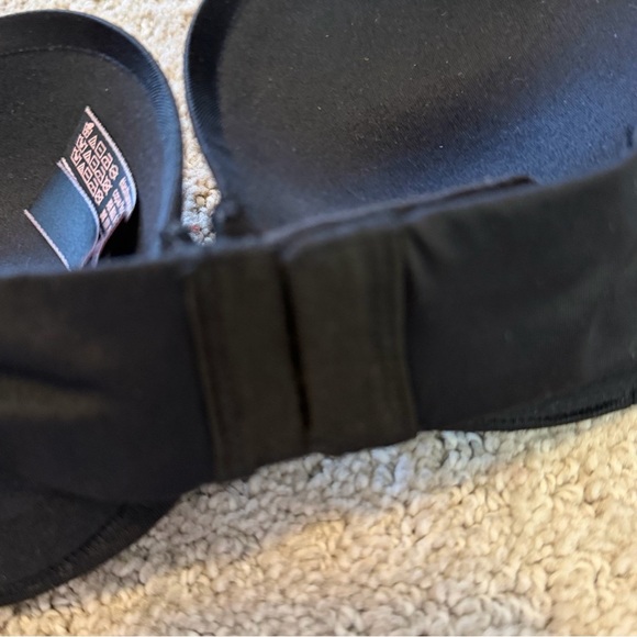 Victorias Secret Black Very Sexy Bra Sz 32A Push Up Padding Plunge Strapless - Picture 6 of 10